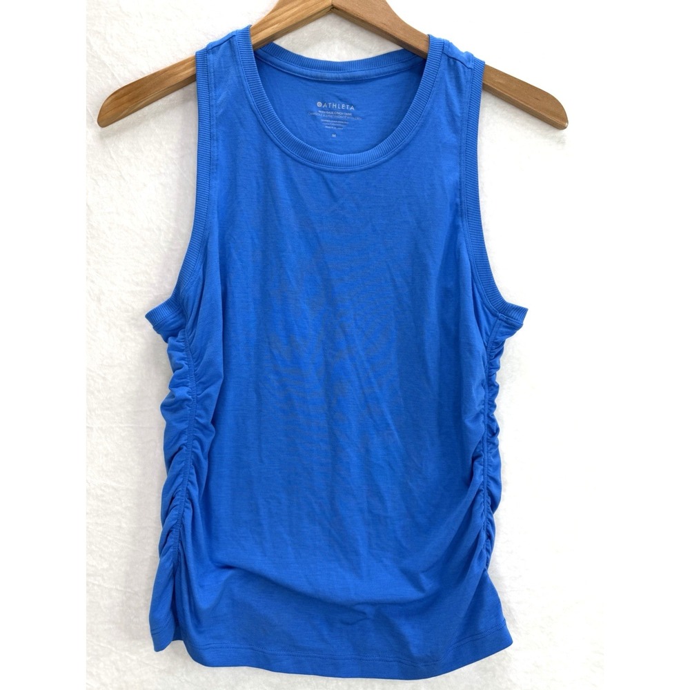 Athleta Women's With Ease Cinch Tank Top Size Medium Blue